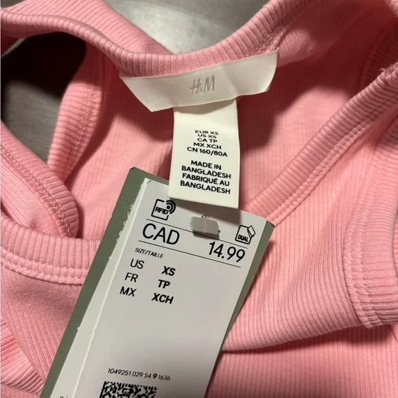 H&M Light Pink Ribbed Top - Picture 2 of 2